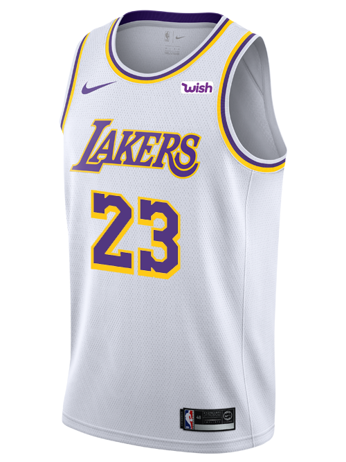 23 - Los Angeles Lakers LeBron James 2018-19 Association Edition Swingman Jersey - White
