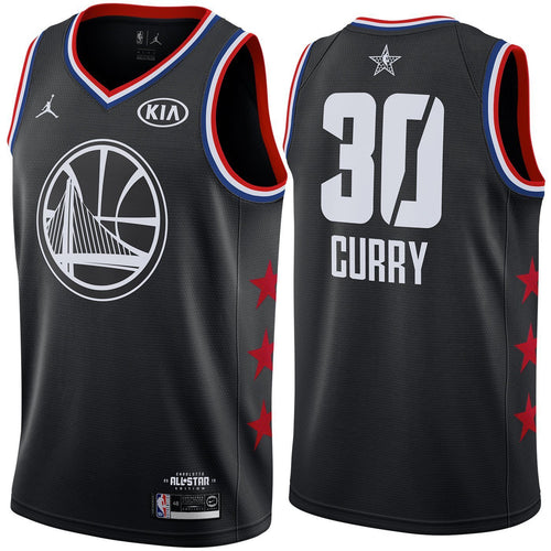 2019 NBA All-Star Edition Stephen Curry #30 Men's Jordan Swingman Jersey - Black