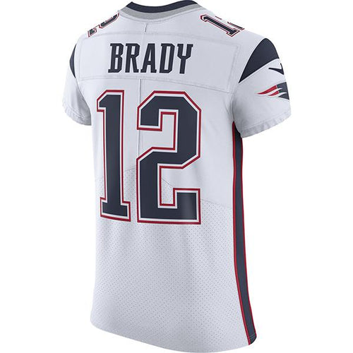Nike Elite Tom Brady #12 Jersey-White