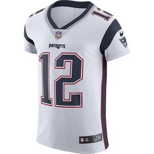 Nike Elite Tom Brady #12 Jersey-White