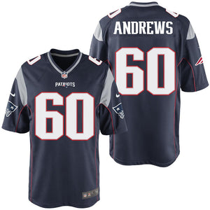 Nike David Andrews #60 Game Jersey-Navy