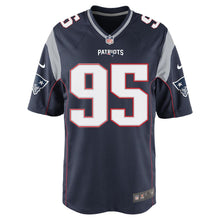 Load image into Gallery viewer, Nike Derek Rivers #95 Game Jersey-Navy