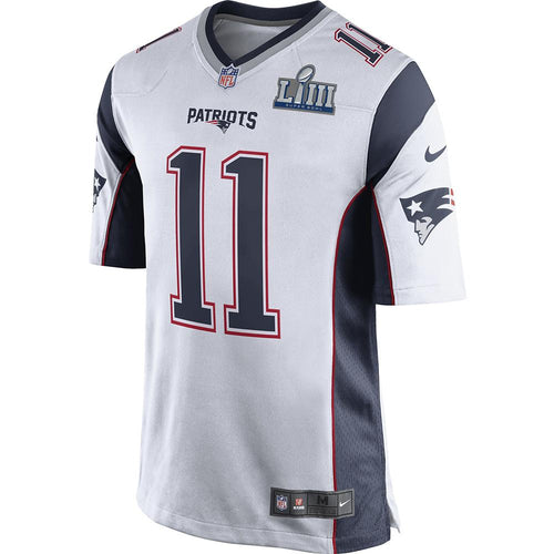 Nike Julian Edelman SB53 Game Jersey-White