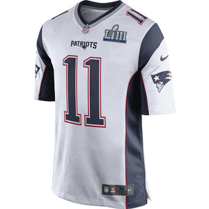 Nike Julian Edelman SB53 Game Jersey-White