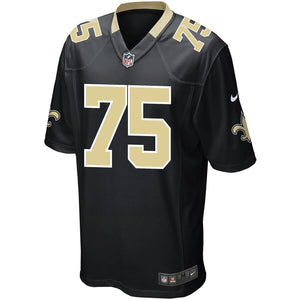 Men' Nike Andrus Peat Black New Orleans Saints Game Jersey
