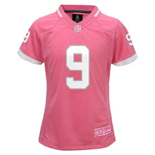 Load image into Gallery viewer, Girls Youth Drew Brees Pink New Orleans Saints Bubble Gum Jersey
