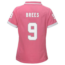 Load image into Gallery viewer, Girls Youth Drew Brees Pink New Orleans Saints Bubble Gum Jersey