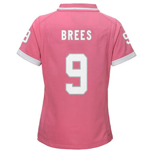 Girls Youth Drew Brees Pink New Orleans Saints Bubble Gum Jersey