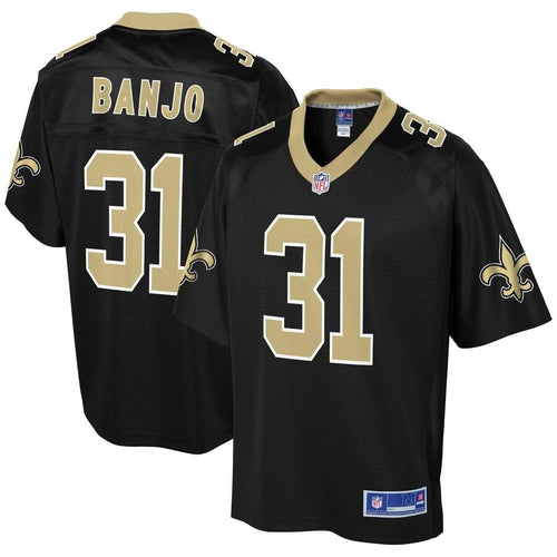 Men' NFL Pro Line Chris Banjo Black New Orleans Saints Team Color Player Jersey