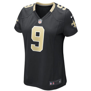 Girls Youth New Orleans Saints Drew Brees Nike Black Game Jersey