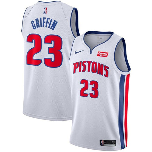 23 - Detroit Pistons Men's Nike Home Swingman Jersey - White