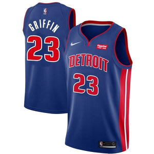 23 - Detroit Pistons Men's Nike Road Swingman Jersey - Blue
