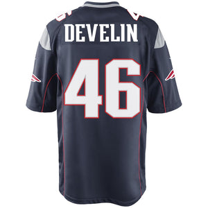 Nike James Develin #46 Game Jersey-Navy