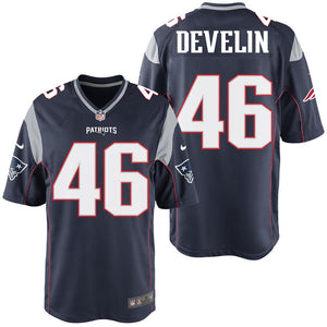 Nike James Develin #46 Game Jersey-Navy