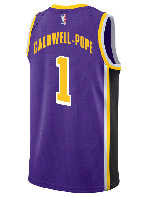 1 - Los Angeles Lakers Kentavious Caldwell-Pope 2018-19 Statement Edition Swingman Jersey - Purple