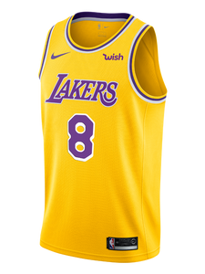 8 - Los Angeles Lakers Kobe Bryant Icon Edition Swingman Jersey - Gold