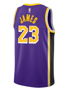 23 - Los Angeles Lakers LeBron James 2018-19 Statement Edition Swingman Jersey - Purple