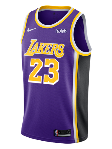 23 - Los Angeles Lakers LeBron James 2018-19 Statement Edition Swingman Jersey - Purple