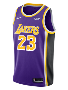 23 - Los Angeles Lakers LeBron James 2018-19 Statement Edition Swingman Jersey - Purple