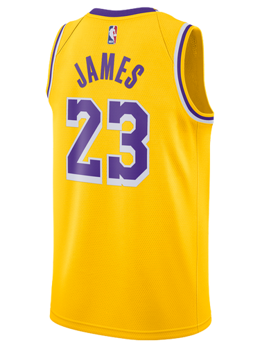 23 - Los Angeles Lakers Youth LeBron James Icon Edition Swingman Jersey - Gold