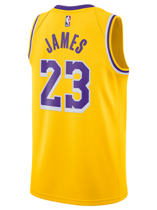 23 - Los Angeles Lakers Youth LeBron James Icon Edition Swingman Jersey - Gold