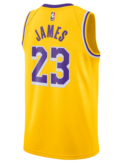 23 - Los Angeles Lakers Youth LeBron James Icon Edition Swingman Jersey - Gold