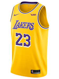 23 - Los Angeles Lakers Youth LeBron James Icon Edition Swingman Jersey - Gold