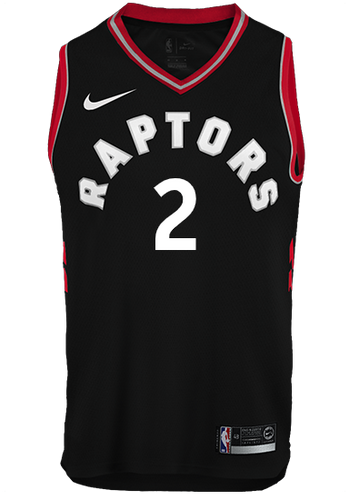 02 - Raptors Adult Swingman Statement Jersey - Leonard - Black