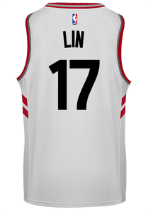 17 - Raptors Adult Swingman Association Jersey - Lin - White
