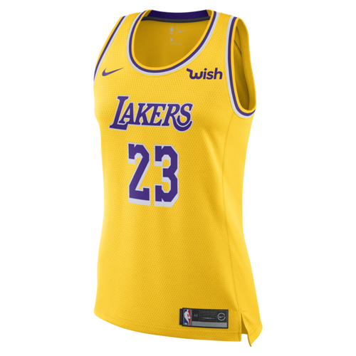 23 - Los Angeles Lakers Women's LeBron James 2018-19 Icon Edition Swingman Jersey - Gold