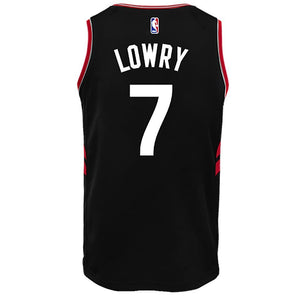 07 - Raptors Adult Swingman Statement Jersey - Lowry - Black