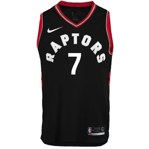 07 - Raptors Adult Swingman Statement Jersey - Lowry - Black