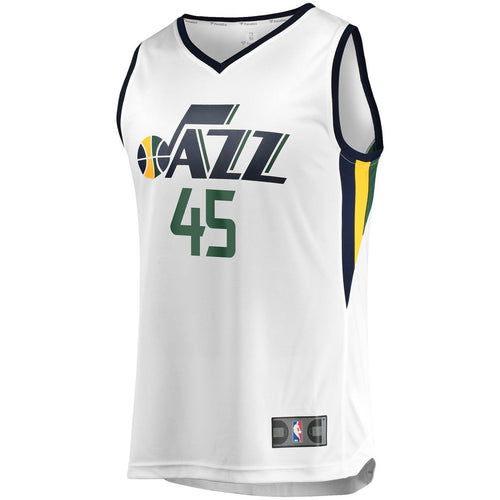 45 - Association FastBreak Replica Jersey - MensApparelJerseys - Utah Jazz - Mitchell Donovan - Primary - White