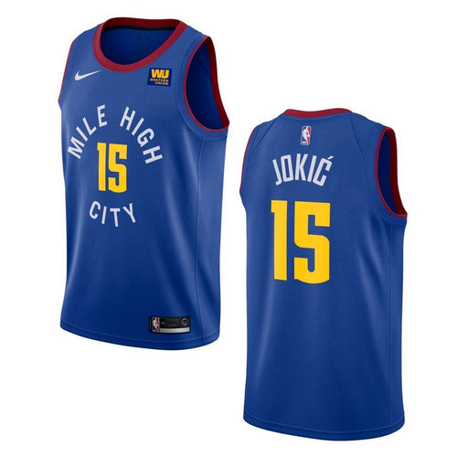 15 - Nikola Jokic Denver Nuggets Swingman Association Jersey - Blue