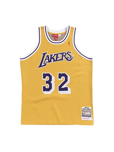 32 - Los Angeles Lakers Johnson Merino Knit Jersey - Gold