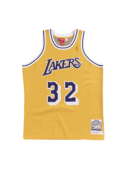 32 - Los Angeles Lakers Johnson Merino Knit Jersey - Gold