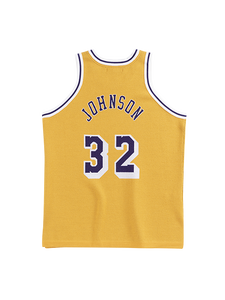 32 - Los Angeles Lakers Johnson Merino Knit Jersey - Gold