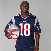 Load image into Gallery viewer, Nike Matthew Slater #18 Game Jersey-Navy