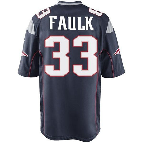 Nike Kevin Faulk #33 Game Jersey-Navy