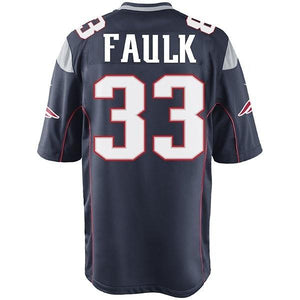 Nike Kevin Faulk #33 Game Jersey-Navy