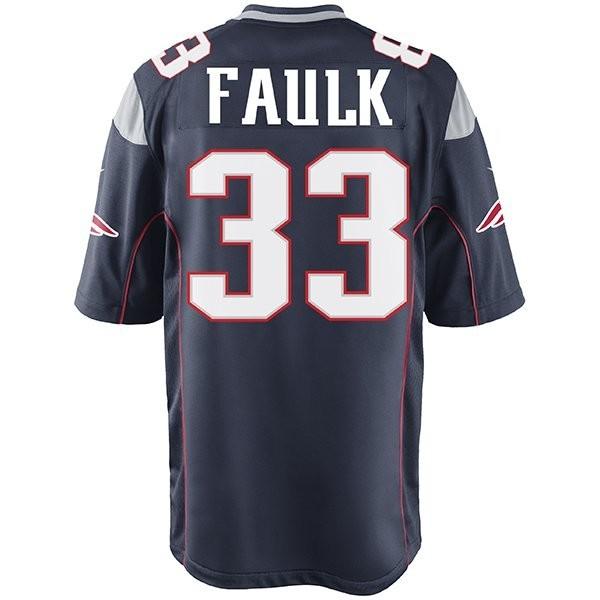 Nike Kevin Faulk #33 Game Jersey-Navy