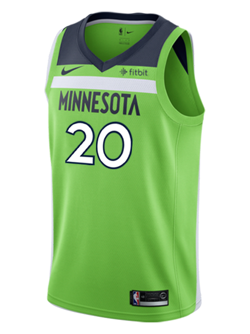 20 - Minnesota Timberwolves Josh Okogie Statement Swingman Jersey - Green