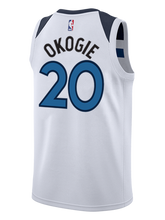 Load image into Gallery viewer, 20 - Minnesota Timberwolves Josh Okogie Association Swingman Jersey - White