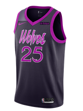 Load image into Gallery viewer, 25 - Minnesota Timberwolves City Edition Derrick Rose Swingman Jersey - Black