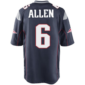 Nike Ryan Allen #6 Game Jersey-Navy