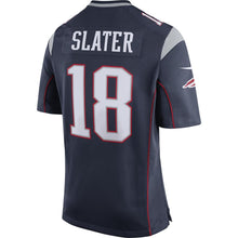 Load image into Gallery viewer, Nike Matthew Slater #18 Game Jersey-Navy
