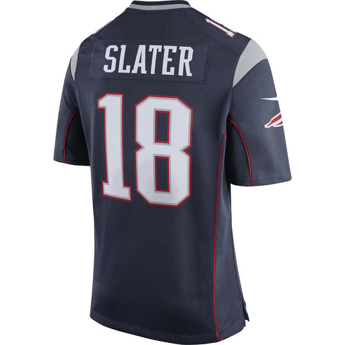 Nike Matthew Slater #18 Game Jersey-Navy