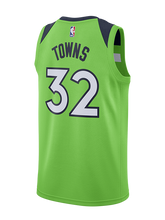 Load image into Gallery viewer, 32 - Minnesota Timberwolves Karl-Anthony Towns Statement Swingman Jersey - Green