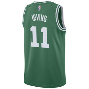 11 - Men's Nike Kyrie Irving Green Boston Celtics Swingman Sponsor Patch Jersey - Icon Edition - Green