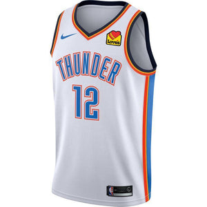 12 - Oklahoma City Thunder Nike Youth Adams Association Swingman Jersey - White